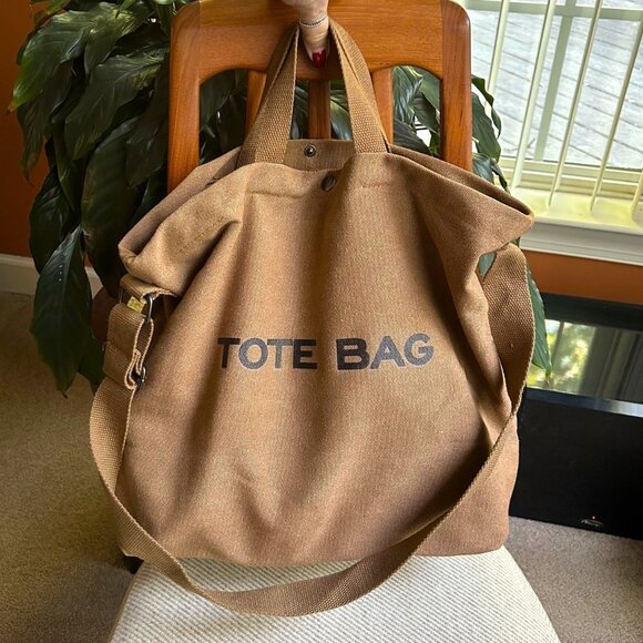 New LARGE TOTE BAG Brown 👜 - Picture 1 of 9